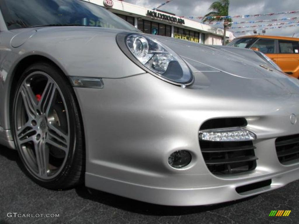 Arctic Silver Metallic 2008 Porsche 911 Turbo Cabriolet Exterior Photo #46482555