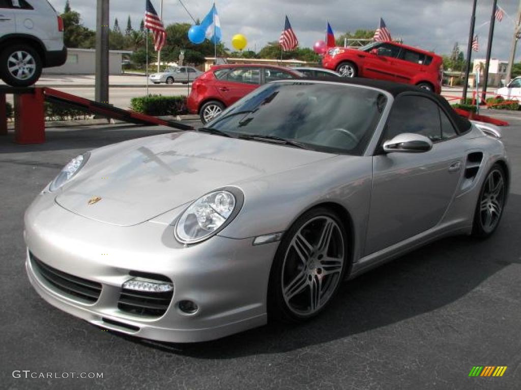 Arctic Silver Metallic 2008 Porsche 911 Turbo Cabriolet Exterior Photo #46482660