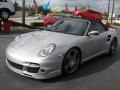 Arctic Silver Metallic 2008 Porsche 911 Turbo Cabriolet Exterior