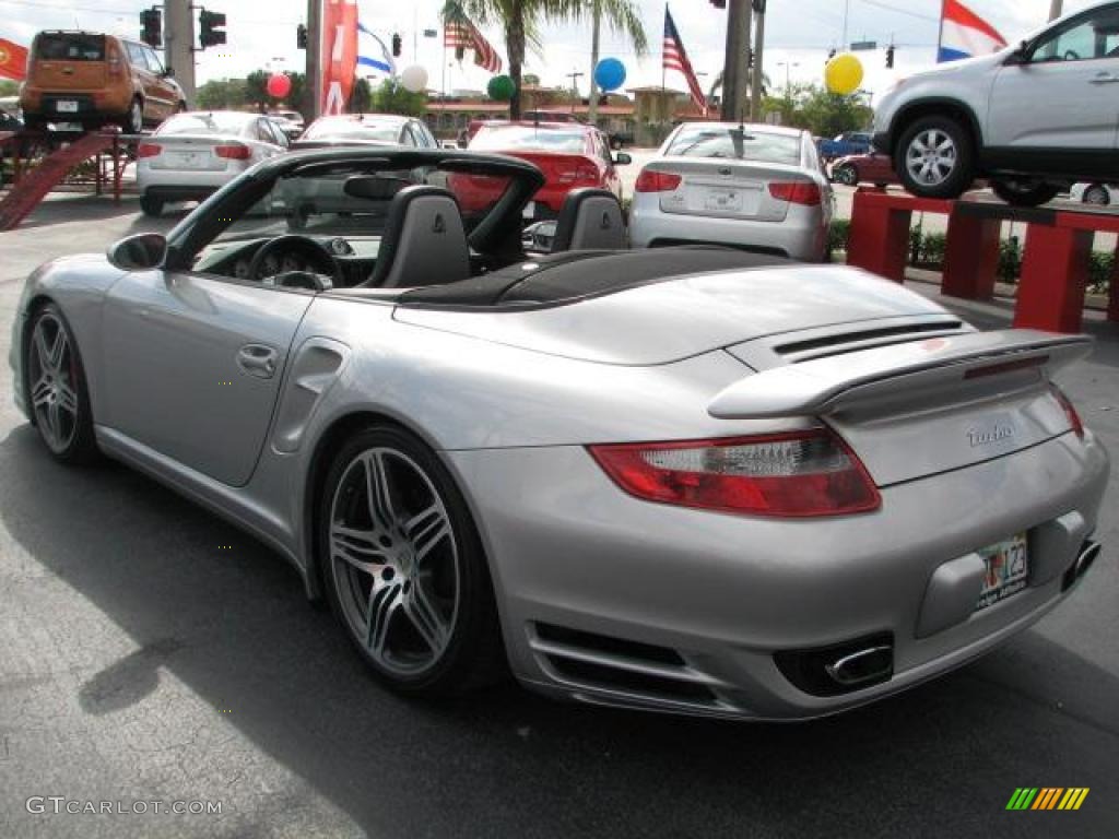 Arctic Silver Metallic 2008 Porsche 911 Turbo Cabriolet Exterior Photo #46482702