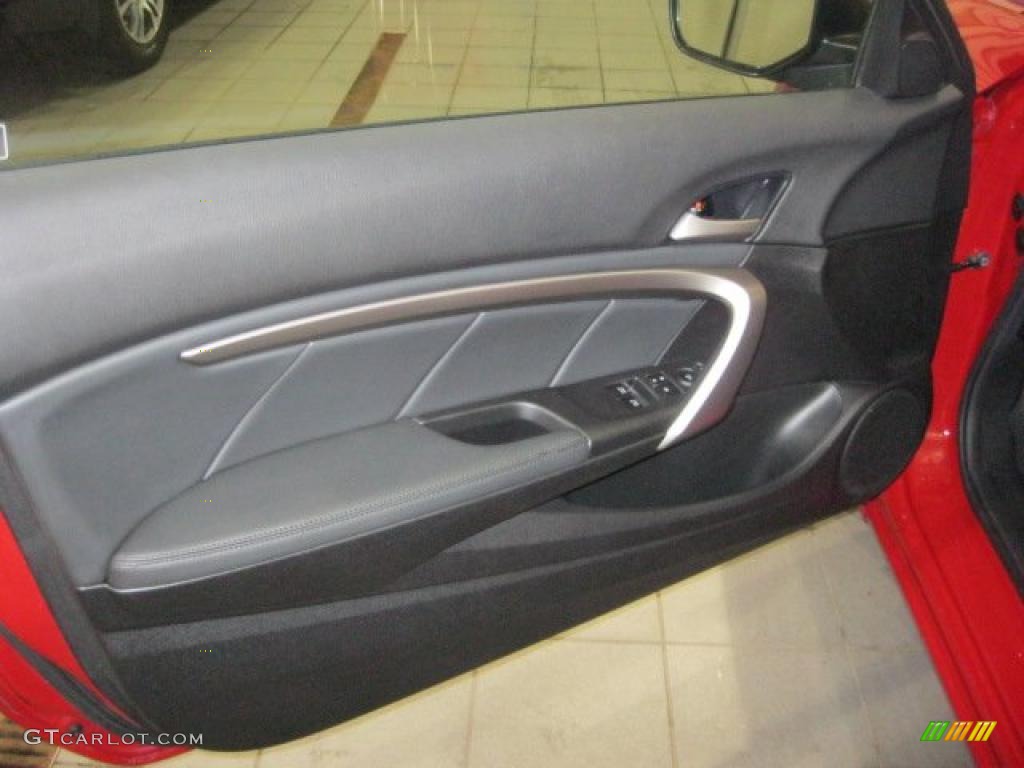 2008 Honda Accord EX Coupe Black Door Panel Photo #46483101