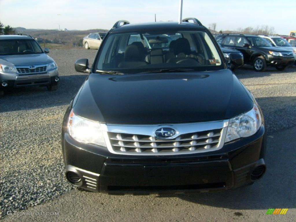 2011 Forester 2.5 X - Obsidian Black Pearl / Black photo #2