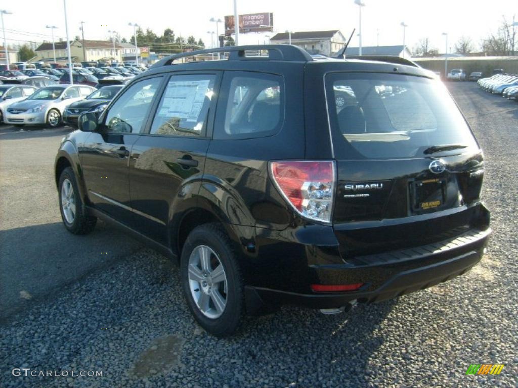 2011 Forester 2.5 X - Obsidian Black Pearl / Black photo #8