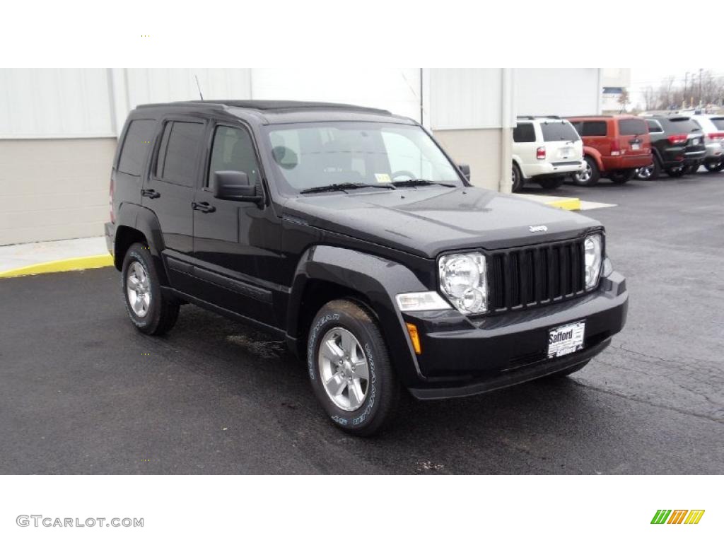 Brilliant Black Crystal Pearl 2011 Jeep Liberty Sport 4x4 Exterior Photo #46484805