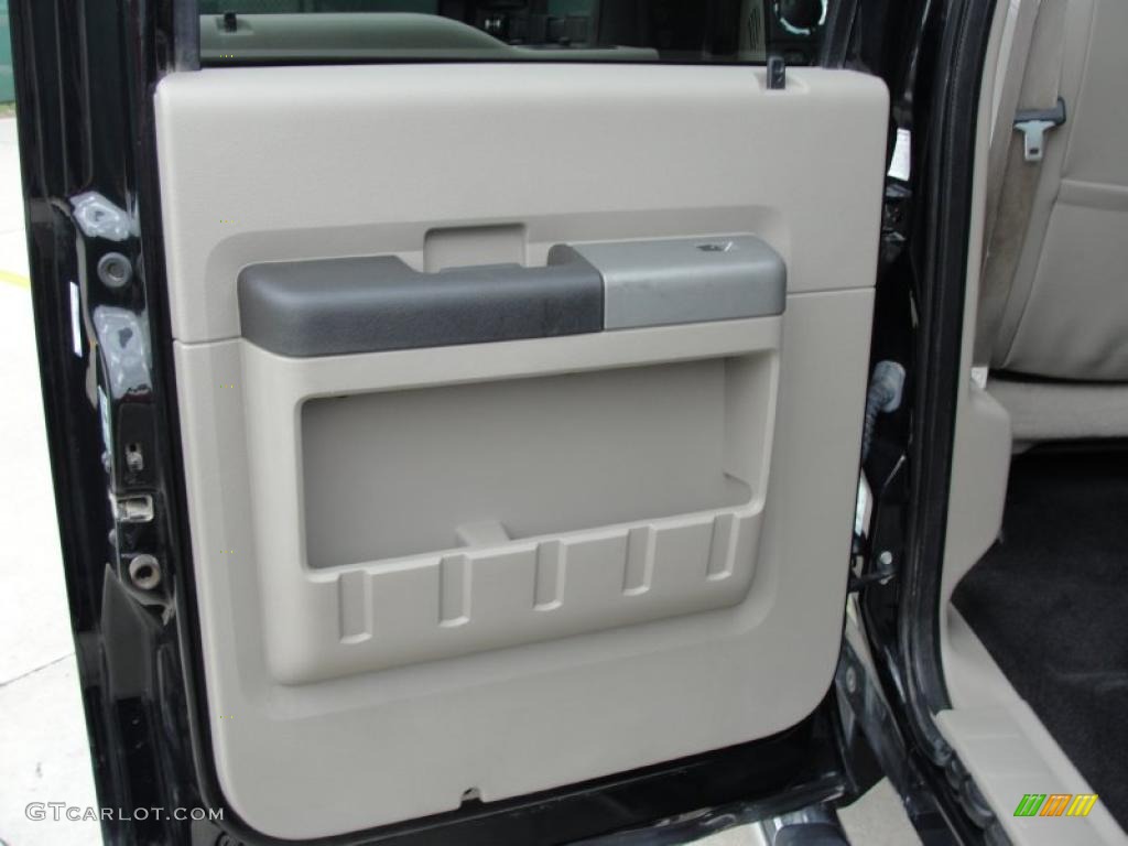 2008 Ford F350 Super Duty XLT Crew Cab 4x4 Dually Medium Stone Door Panel Photo #46485048