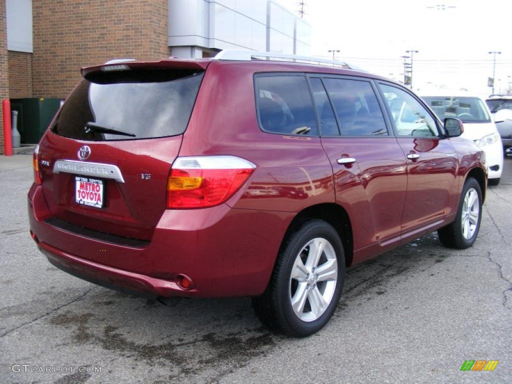 2009 Highlander Limited - Salsa Red Pearl / Ash photo #3