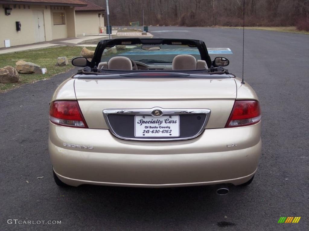 2001 Sebring LX Convertible - Champagne Pearlcoat / Sandstone photo #10