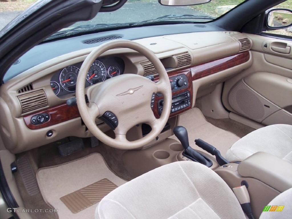 Sandstone Interior 2001 Chrysler Sebring LX Convertible Photo #46486404