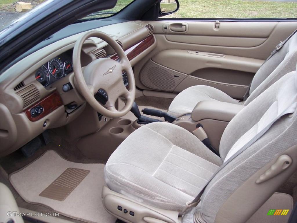 Sandstone Interior 2001 Chrysler Sebring LX Convertible Photo #46486422