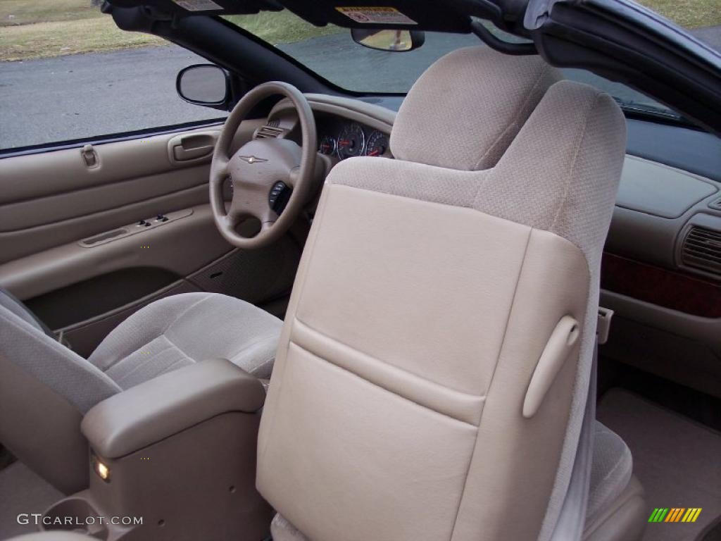 Sandstone Interior 2001 Chrysler Sebring LX Convertible Photo #46486614