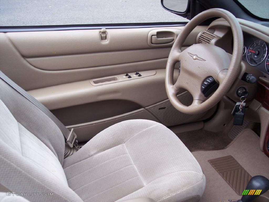 Sandstone Interior 2001 Chrysler Sebring LX Convertible Photo #46486629