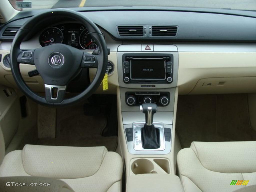 2010 Volkswagen Passat Komfort Sedan Cornsilk Beige Dashboard Photo #46486986