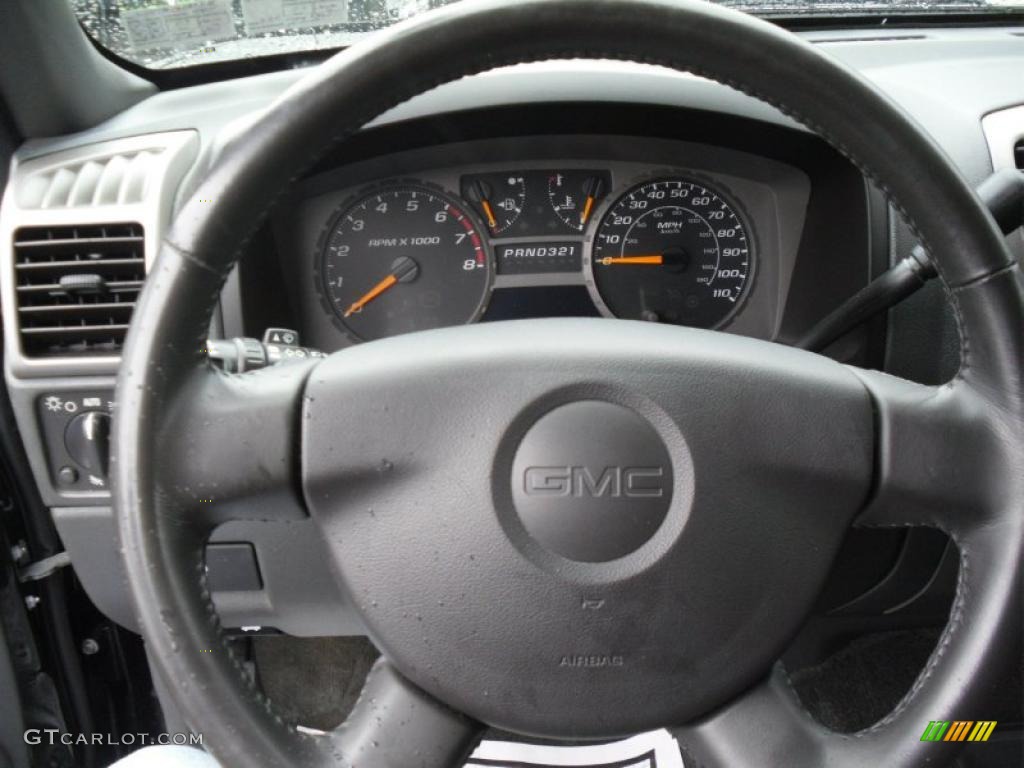 2006 GMC Canyon Work Truck Extended Cab Dark Pewter Steering Wheel Photo #46487070