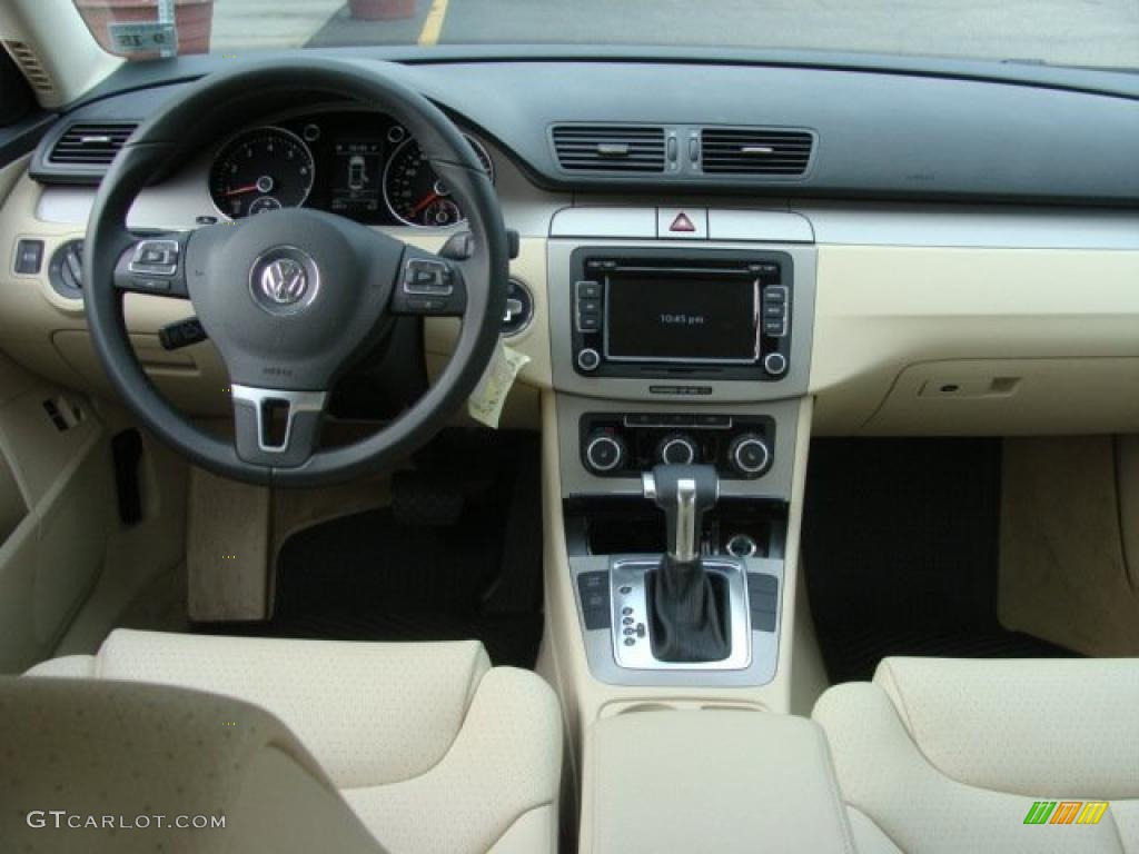 2010 Volkswagen Passat Komfort Sedan Cornsilk Beige Dashboard Photo #46487211