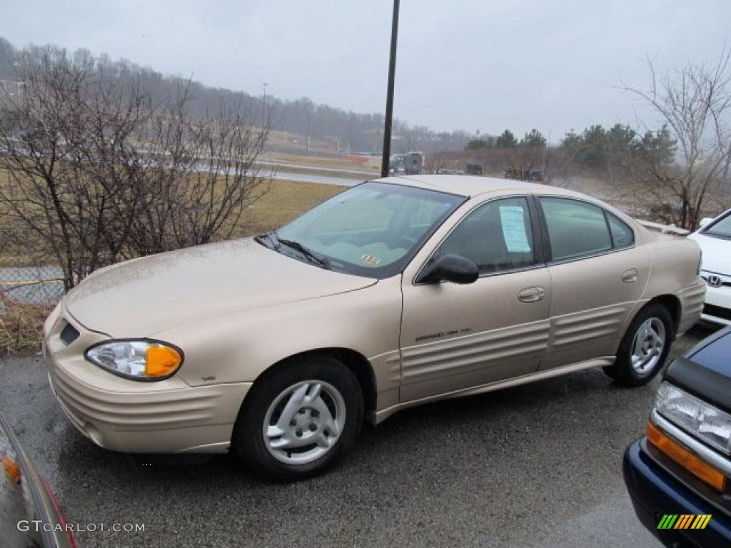 2002 Grand Am SE Sedan - Champagne Beige Metallic / Dark Taupe photo #1