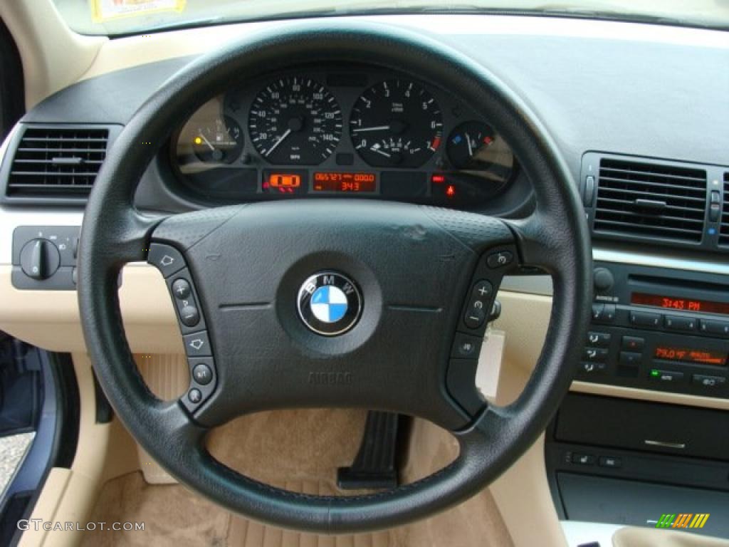 2003 3 Series 325i Sedan - Steel Blue Metallic / Sand photo #14