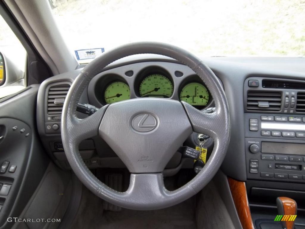 2000 Lexus GS 300 Light Charcoal Steering Wheel Photo #46492221