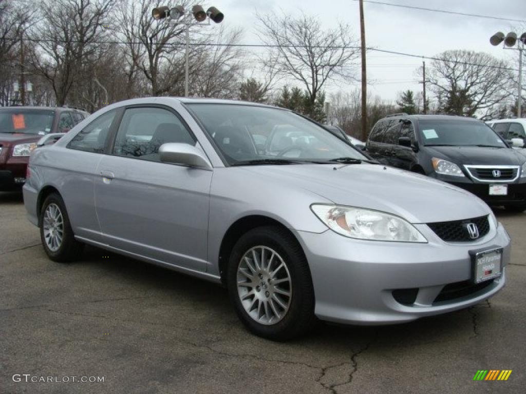 2005 Civic EX Coupe - Satin Silver Metallic / Black photo #3