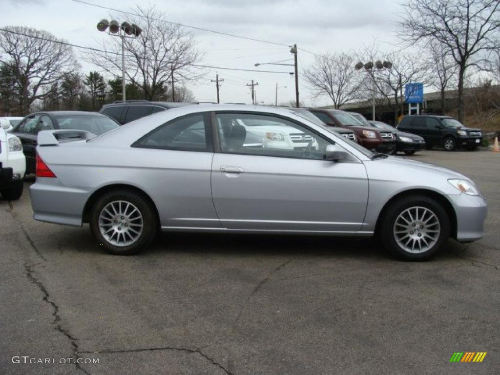 2005 Civic EX Coupe - Satin Silver Metallic / Black photo #4