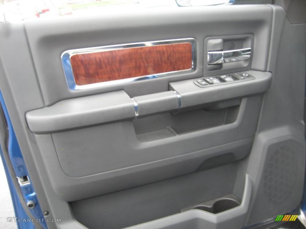 2011 Dodge Ram 3500 HD Laramie Mega Cab 4x4 Dually Dark Slate Gray Door Panel Photo #46493688