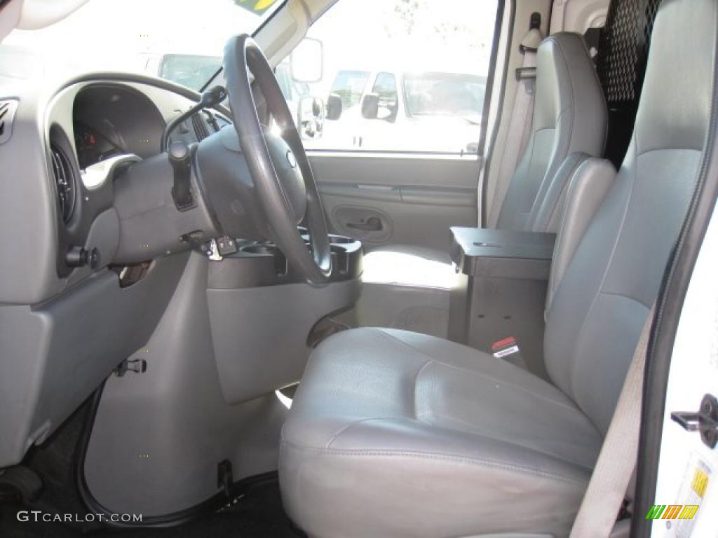 2007 E Series Van E350 Super Duty Commercial - Oxford White / Medium Flint Grey photo #8