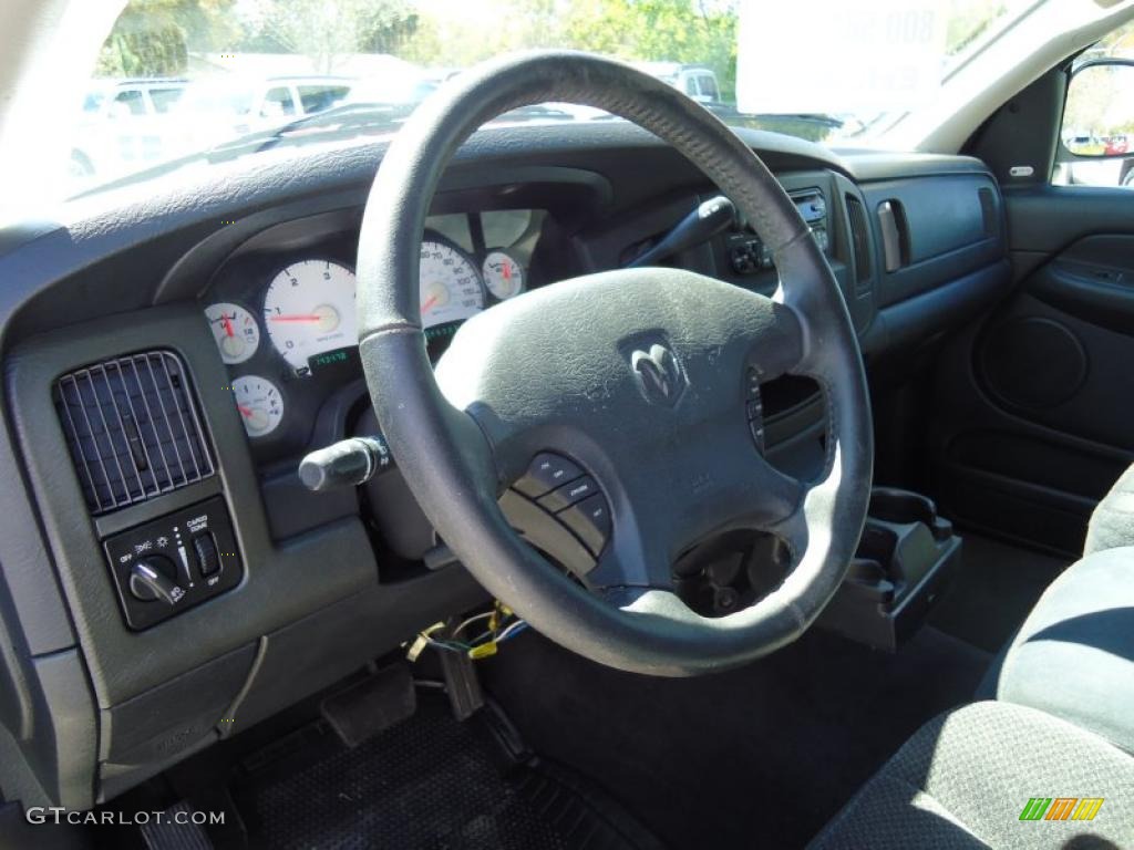 2003 Dodge Ram 2500 SLT Quad Cab Dark Slate Gray Steering Wheel Photo #46494258