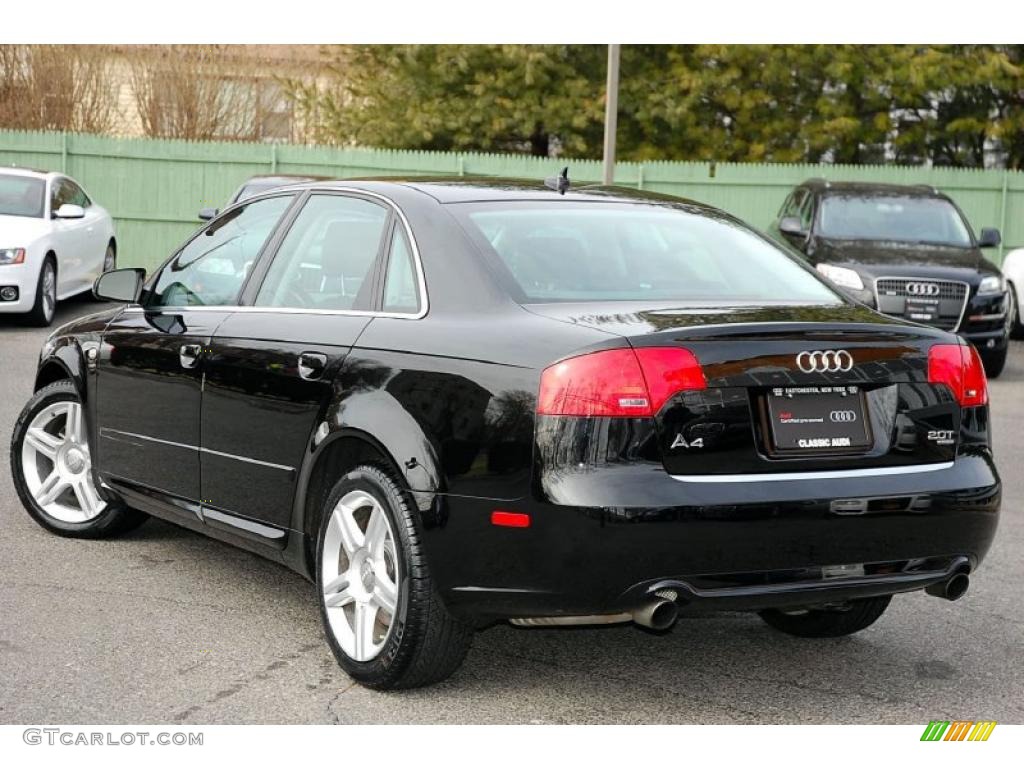 2008 A4 2.0T quattro S-Line Sedan - Brilliant Black / Black photo #4