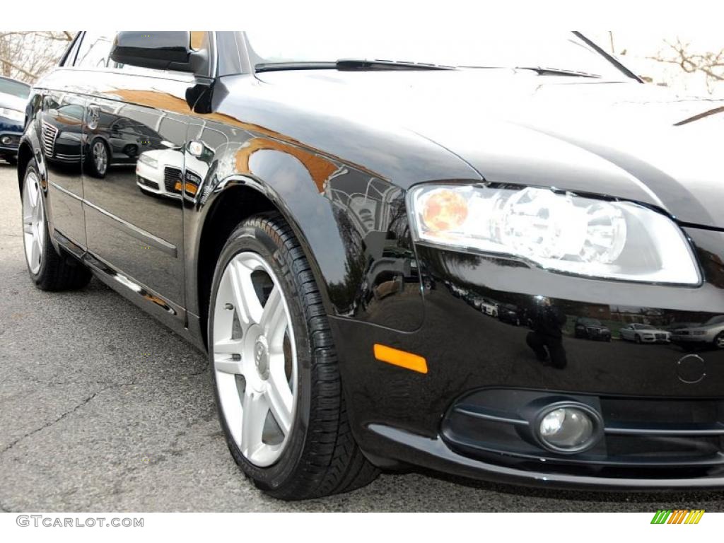 2008 A4 2.0T quattro S-Line Sedan - Brilliant Black / Black photo #11