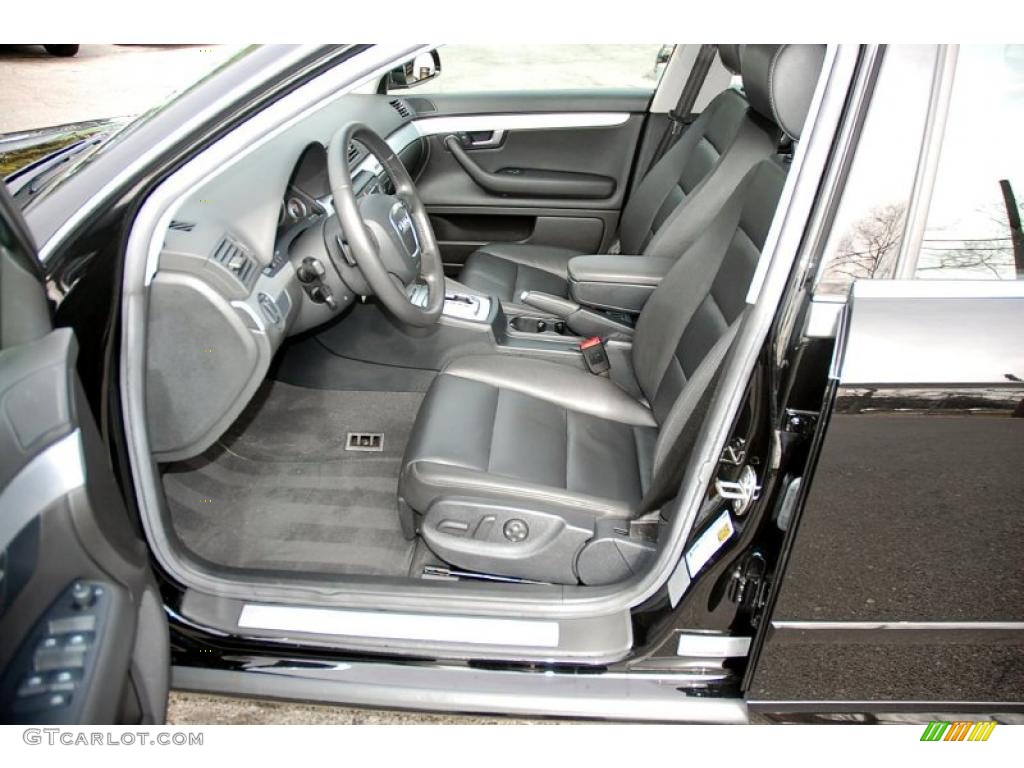 Black Interior 2008 Audi A4 2.0T quattro S-Line Sedan Photo #46496010