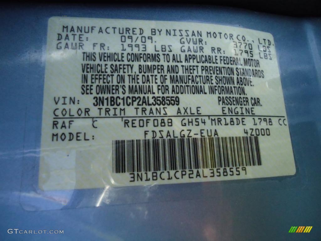 2010 Versa 1.8 SL Hatchback - Arctic Blue Metallic / Beige photo #34