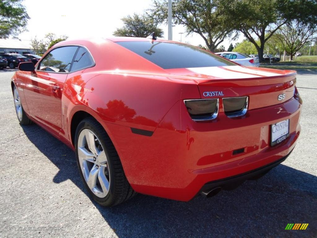 Inferno Orange Metallic 2010 Chevrolet Camaro SS/RS Coupe Exterior Photo #46496400