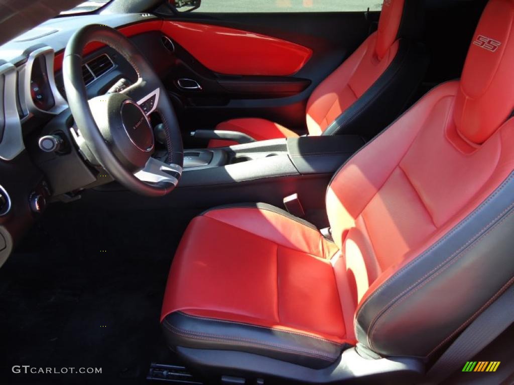 Black/Inferno Orange Interior 2010 Chevrolet Camaro SS/RS Coupe Photo #46496415