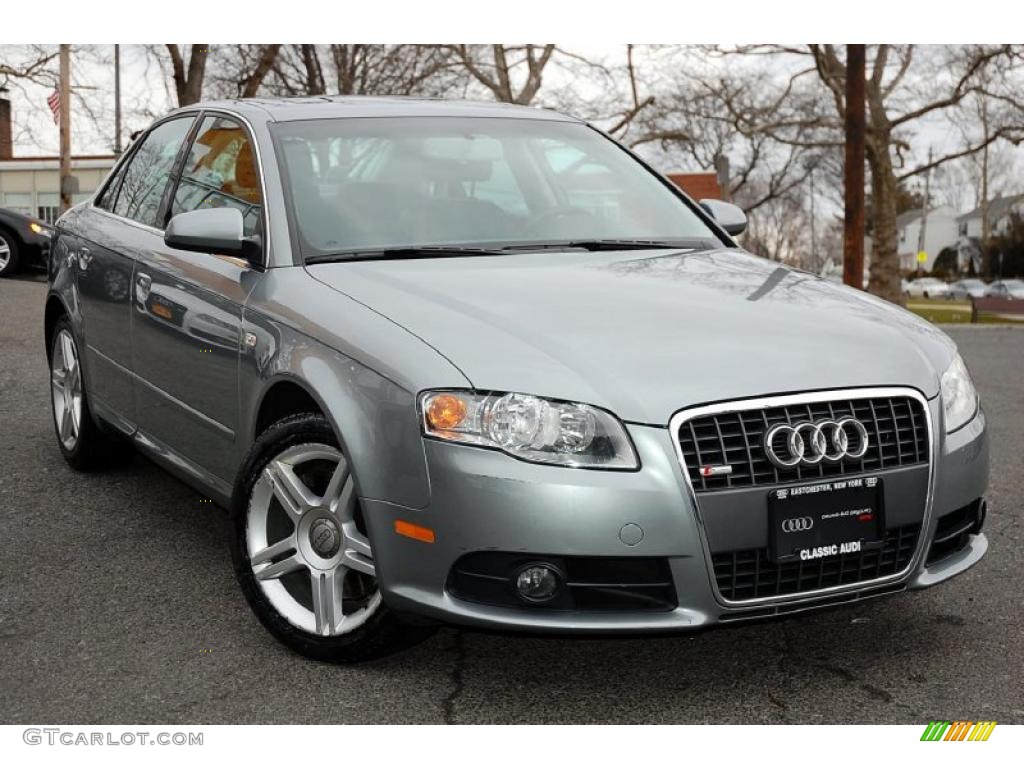 Quartz Grey Metallic 2008 Audi A4 2.0T quattro S-Line Sedan Exterior Photo #46496502