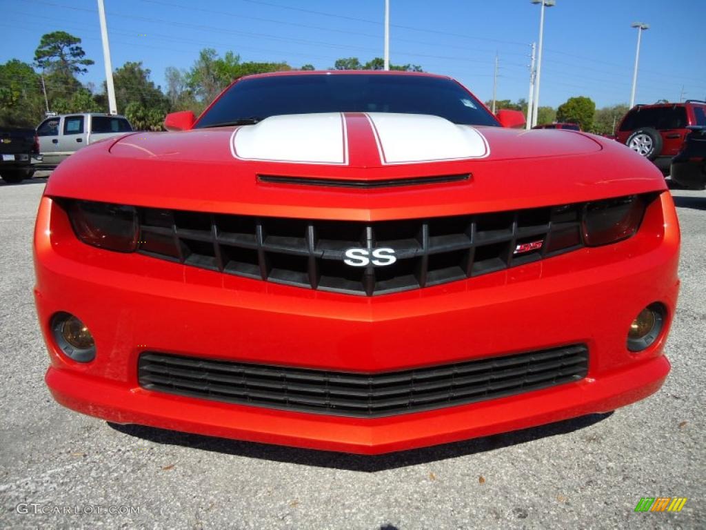 Inferno Orange Metallic 2010 Chevrolet Camaro SS/RS Coupe Exterior Photo #46496520