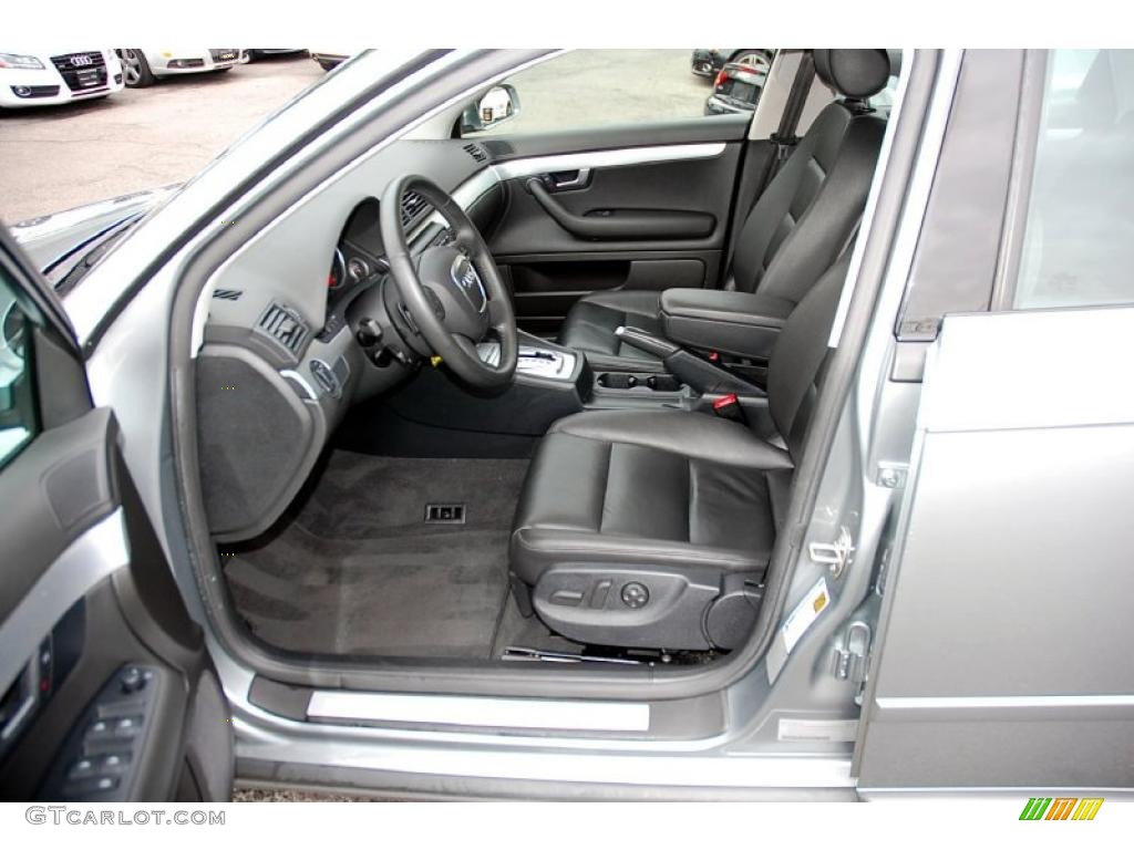Black Interior 2008 Audi A4 2.0T quattro S-Line Sedan Photo #46496595