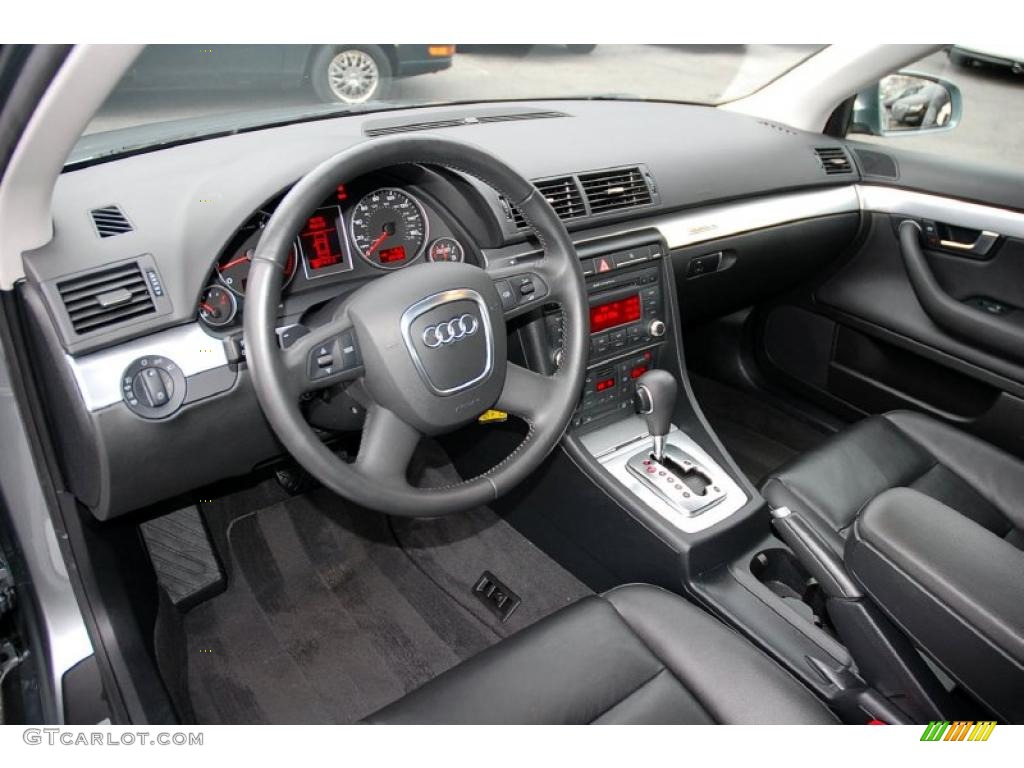 2008 Audi A4 2.0T quattro S-Line Sedan Black Dashboard Photo #46496604