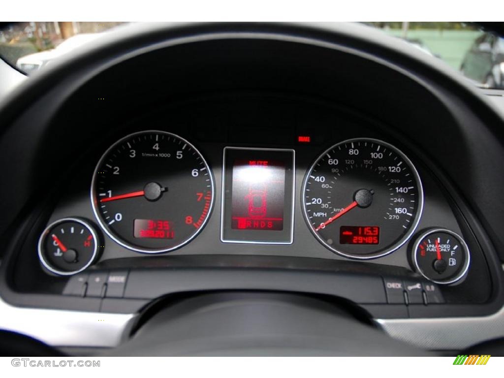 2008 Audi A4 2.0T quattro S-Line Sedan Gauges Photo #46496637