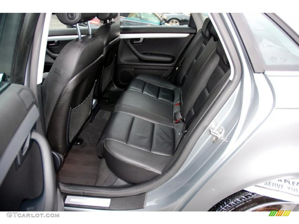 Black Interior 2008 Audi A4 2.0T quattro S-Line Sedan Photo #46496658
