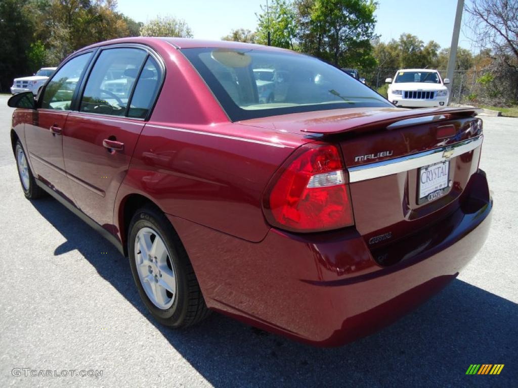 2005 Malibu LS V6 Sedan - Sport Red Metallic / Neutral Beige photo #3