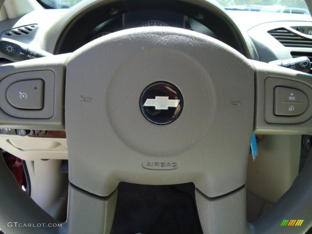 2005 Malibu LS V6 Sedan - Sport Red Metallic / Neutral Beige photo #32