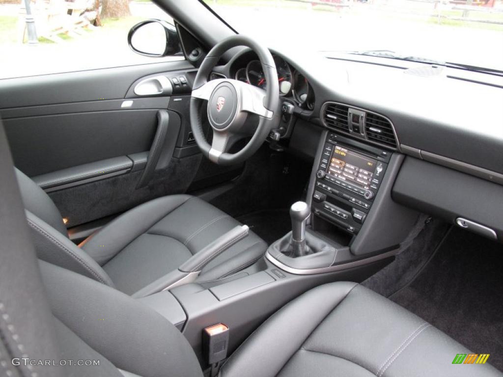 Black Interior 2010 Porsche 911 Carrera Coupe Photo #46497657