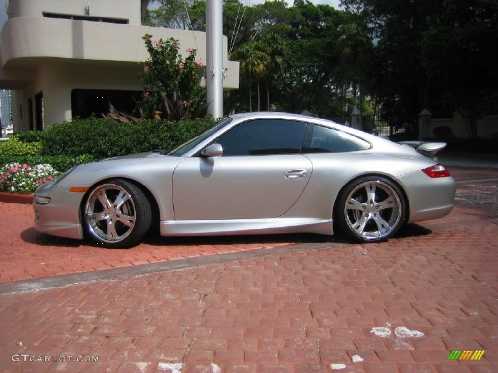 Arctic Silver Metallic 2007 Porsche 911 Carrera 4 Coupe Exterior Photo #46497975