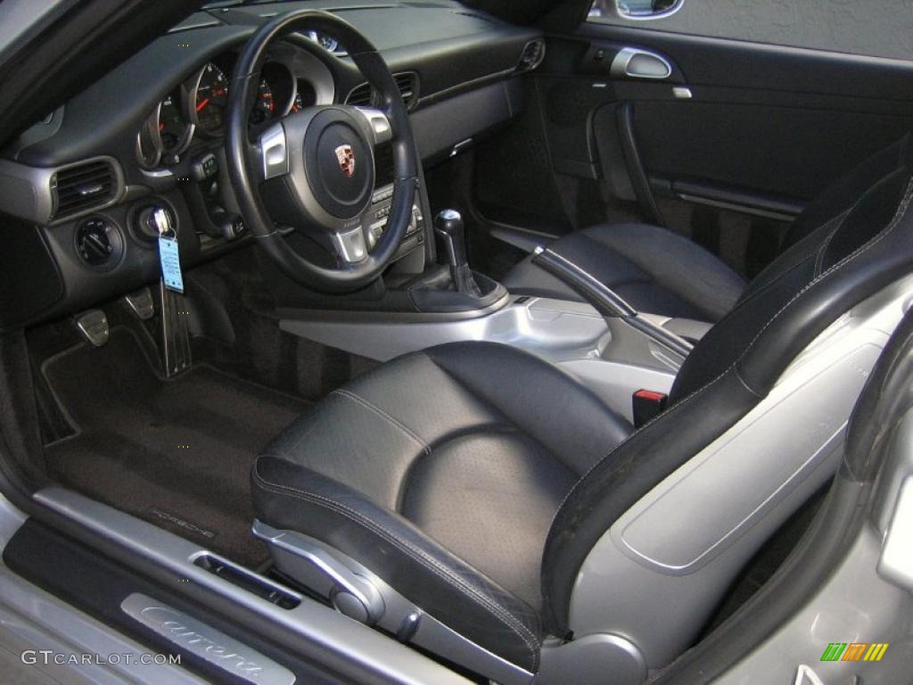 Black Interior 2007 Porsche 911 Carrera 4 Coupe Photo #46498041