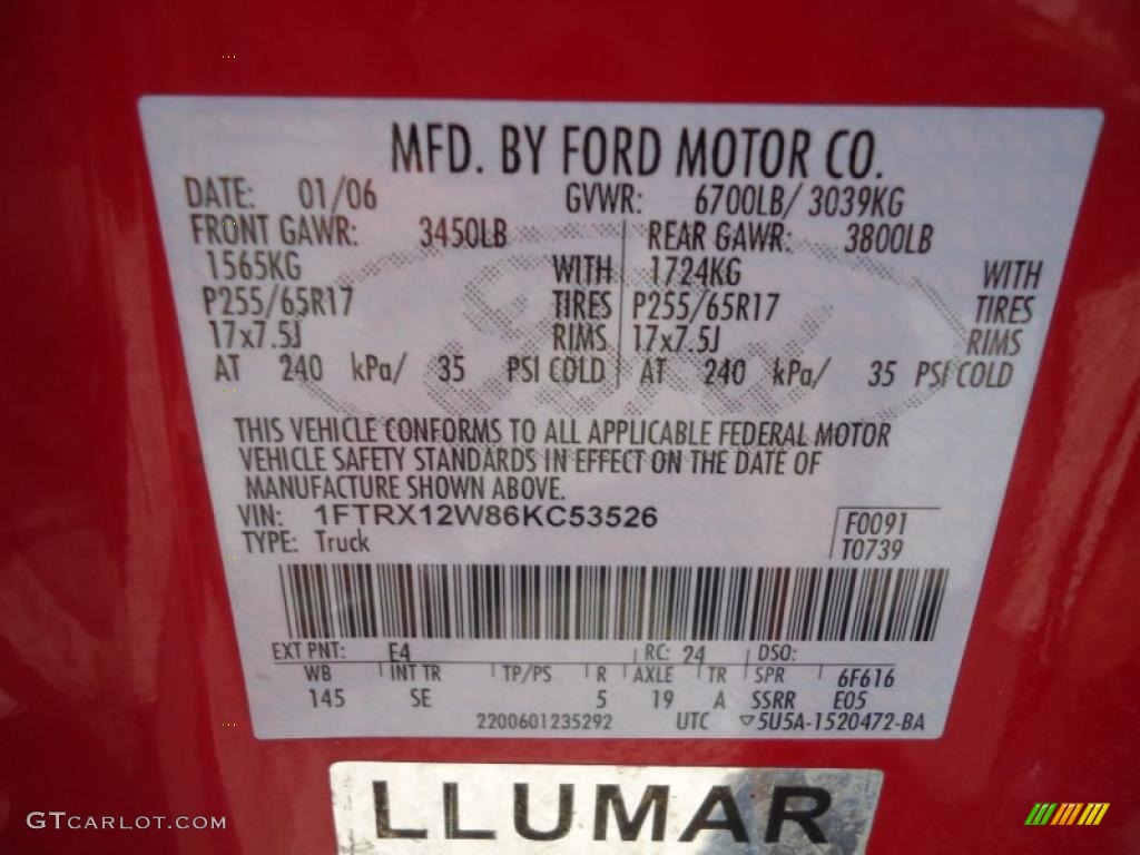 2006 F150 STX SuperCab - Bright Red / Medium/Dark Flint photo #29