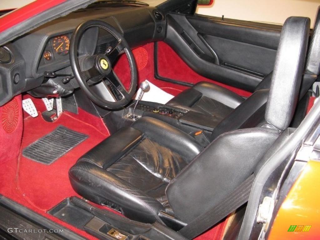Black Interior 1986 Ferrari Testarossa Standard Testarossa Model Photo #46500824