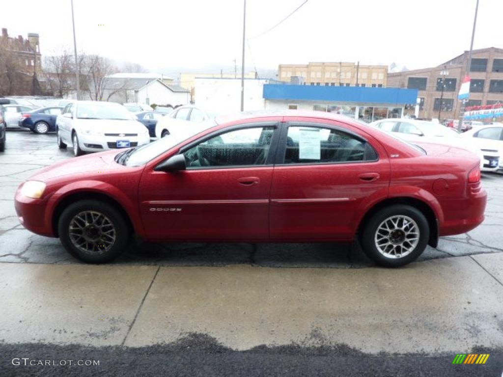 2001 Stratus SE Sedan - Inferno Red Tinted Pearl / Dark Slate Gray photo #6