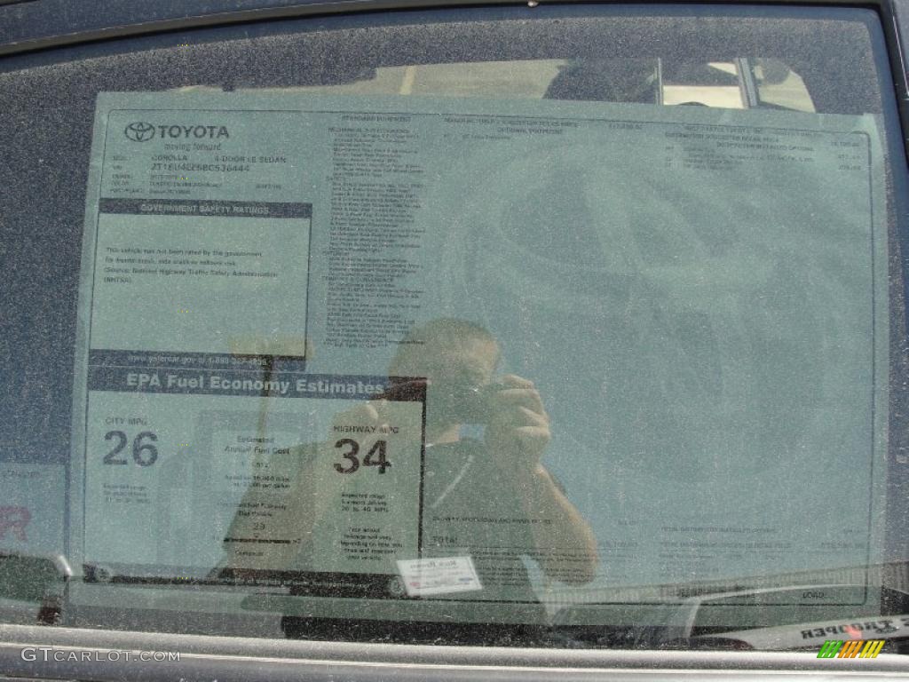 2011 Toyota Corolla LE Window Sticker Photo #46501874