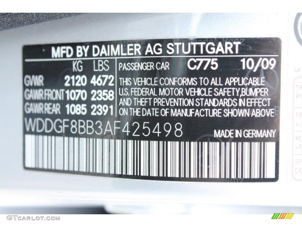 2010 C Color Code 775 for Iridium Silver Metallic Photo #46502753