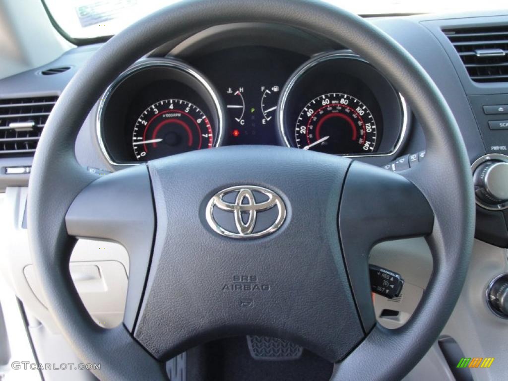2011 Toyota Highlander Standard Highlander Model Ash Steering Wheel Photo #46502924