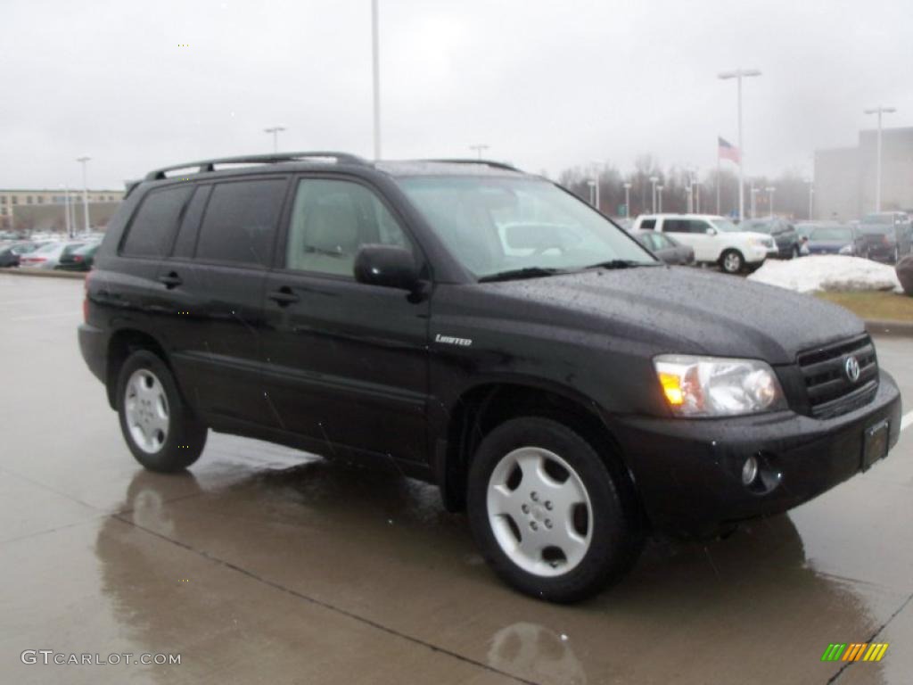 2004 Highlander Limited V6 4WD - Black / Ash photo #1